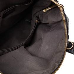 Pre Owned Fendi Black Pebbled Leather Small Chameleon Tote