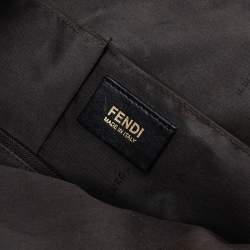 Pre Owned Fendi Black Pebbled Leather Small Chameleon Tote