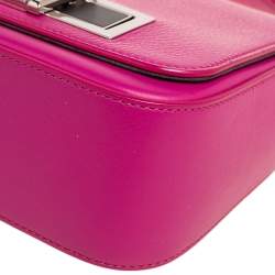 Fendi Magenta Leather 3Baguette Shoulder Bag