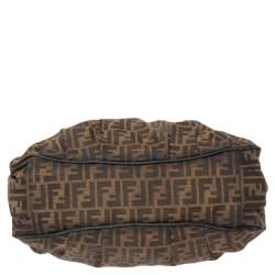 Pre Owned Fendi Tobacco Zucca Canvas Mia Shoulder Bag