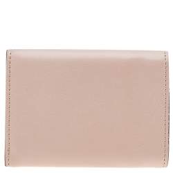 مملوكة مسبقًا  محفظة فندي مايكرو إف إذ فندي جلد وردي ثلاثية الطي