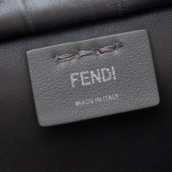 مملوكة مسبقًا Fendi Dark Khaki Leather Mini 3Jours Tote