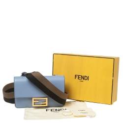 Fendi Lavender Leather Flat Baguette Shoulder Bag