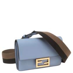 Fendi Lavender Leather Flat Baguette Shoulder Bag