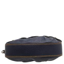 Pre Owned Fendi Dark Blue Patent and Leather B Bis Shoulder Bag