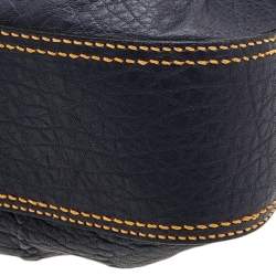 Pre Owned Fendi Dark Blue Patent and Leather B Bis Shoulder Bag
