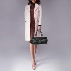 Pre Owned Fendi Black Selleria Leather Linda Flap Satchel