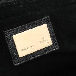 Pre Owned Fendi Black Leather Large Peekaboo Top Handle Bag