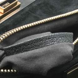 Pre Owned Fendi Black Leather Large Peekaboo Top Handle Bag