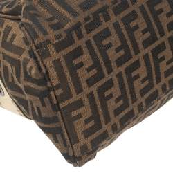 Pre Owned Fendi Brown Zucca Canvas Medium De Jour Bag