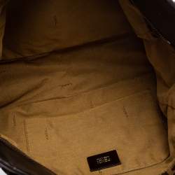 Pre Owned Fendi Tobacco Zucca Canvas and Leather Chef Shopper Tote