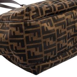 Pre Owned Fendi Tobacco Zucca Canvas and Leather Chef Shopper Tote