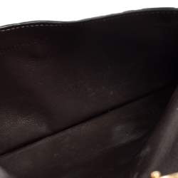 Pre Owned Fendi Brown Zucca Leather F Maya Envelope Pouch