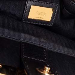 Pre Owned Fendi Black Leather Small 2Jours Tote