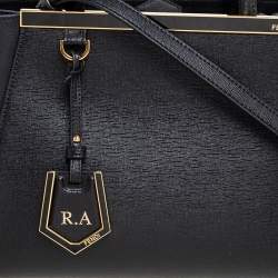 Pre Owned Fendi Black Leather Small 2Jours Tote