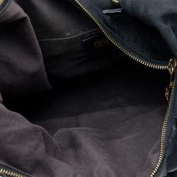 Pre Owned Fendi Black Zucca Canvas Mia Hobo