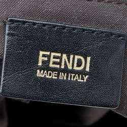 Pre Owned Fendi Black Zucca Canvas Mia Hobo