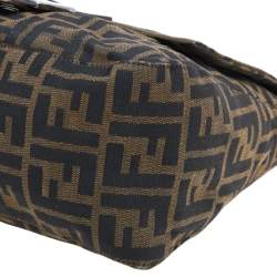 Pre Owned Fendi Brown Tobacco Zucca Mama Baguette