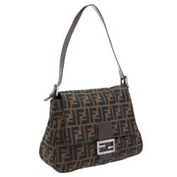 Pre Owned Fendi Brown Tobacco Zucca Mama Baguette