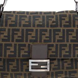 Pre Owned Fendi Brown Tobacco Zucca Mama Baguette
