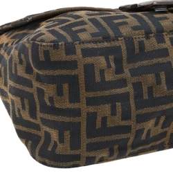 Pre Owned Fendi Brown Tobacco Zucca Mama Baguette