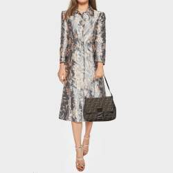 Pre Owned Fendi Brown Tobacco Zucca Mama Baguette