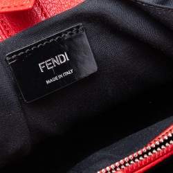 Pre Owned حقيبة يد توتس فندي 2 جورز جلد ودنيم أزرق داكن/أح مر متوسطة