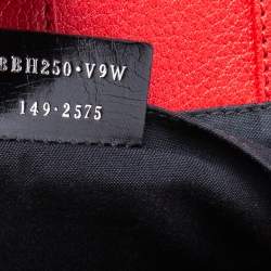 Pre Owned حقيبة يد توتس فندي 2 جورز جلد ودنيم أزرق داكن/أحمر متوسطة