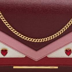 Pre Owned محفظة بسلسلة فندي مونستر أيس جلد متعدد الألوان