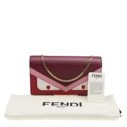 Pre Owned محفظة بسلسلة فندي مونستر أيس جلد متعدد الألوان