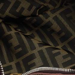 Pre Owned Fendi Brown Leather Braided Handle Spy Hobo
