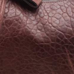 Pre Owned Fendi Brown Leather Braided Handle Spy Hobo