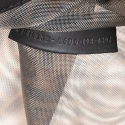 Pre Owned Fendi Tobacco Zucca Mesh and Leather Small Runaway Shopper Tote