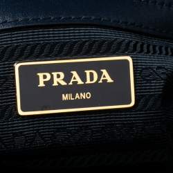 Pre Owned Prada Navy Blue Saffiano Lux Leather Tote
