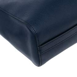 Pre Owned Prada Navy Blue Saffiano Lux Leather Tote