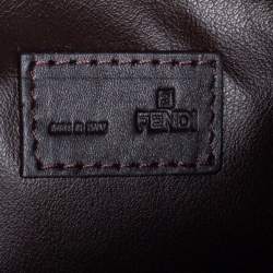 Pre Owned Fendi Tobacco Zucca Coated Canvas Flat Zip Pouch