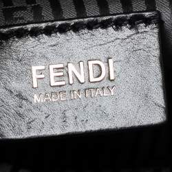 مملوكة مسبقًا حقيبة يد توتس فندي 2جورد جلد رصاصي صغيرة