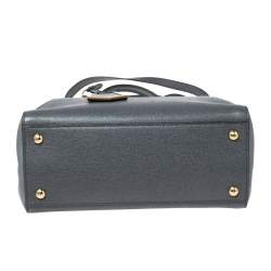 مملوكة مسبقًا حقيبة يد توتس فندي 2جورد جلد رصاصي صغيرة