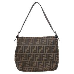 Fendi Tobacco Zucca Canvas And Leather Mama Baguette Bag