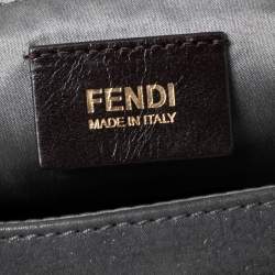 مملوكة مسبقًا Fendi Grey Iridescent Leather Mama Forever Large Flap Shoulder Bag