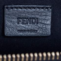 Pre Owned Fendi Black/Yellow Leather Monster Clutch