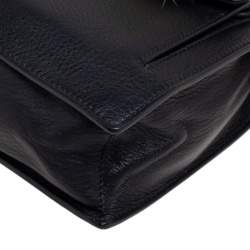 Pre Owned Fendi Black/Yellow Leather Monster Clutch