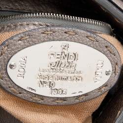 Pre Owned Fendi Grey Selleria Villa Borghese Tote