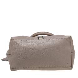 Pre Owned Fendi Grey Selleria Villa Borghese Tote