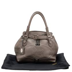 Pre Owned Fendi Grey Selleria Villa Borghese Tote