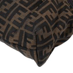 Pre Owned Fendi Tobacco Zucca Canvas And Leather Chef Hobo
