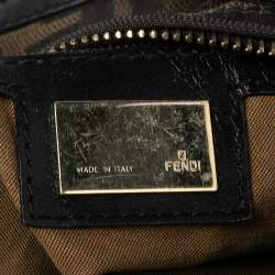 Pre Owned Fendi Tobacco Zucca Canvas And Leather Chef Hobo