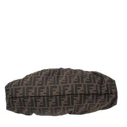 Pre Owned Fendi Tobacco Zucca Canvas And Leather Chef Hobo