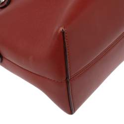 Pre Owned Fendi Burnt Red Leather Small By The Way Shoulder Bag