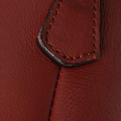 Pre Owned Fendi Burnt Red Leather Small By The Way Shoulder Bag